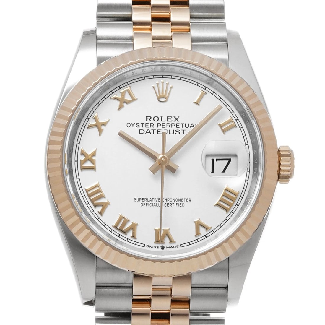 ROLEX DATEJUST WHITE WATCH - 4