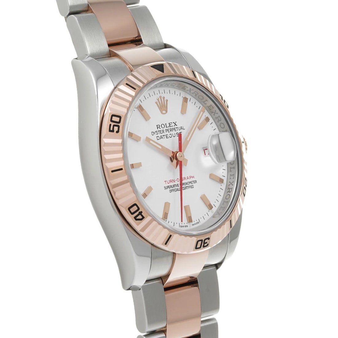 ROLEX DATEJUST WHITE WATCH - 3