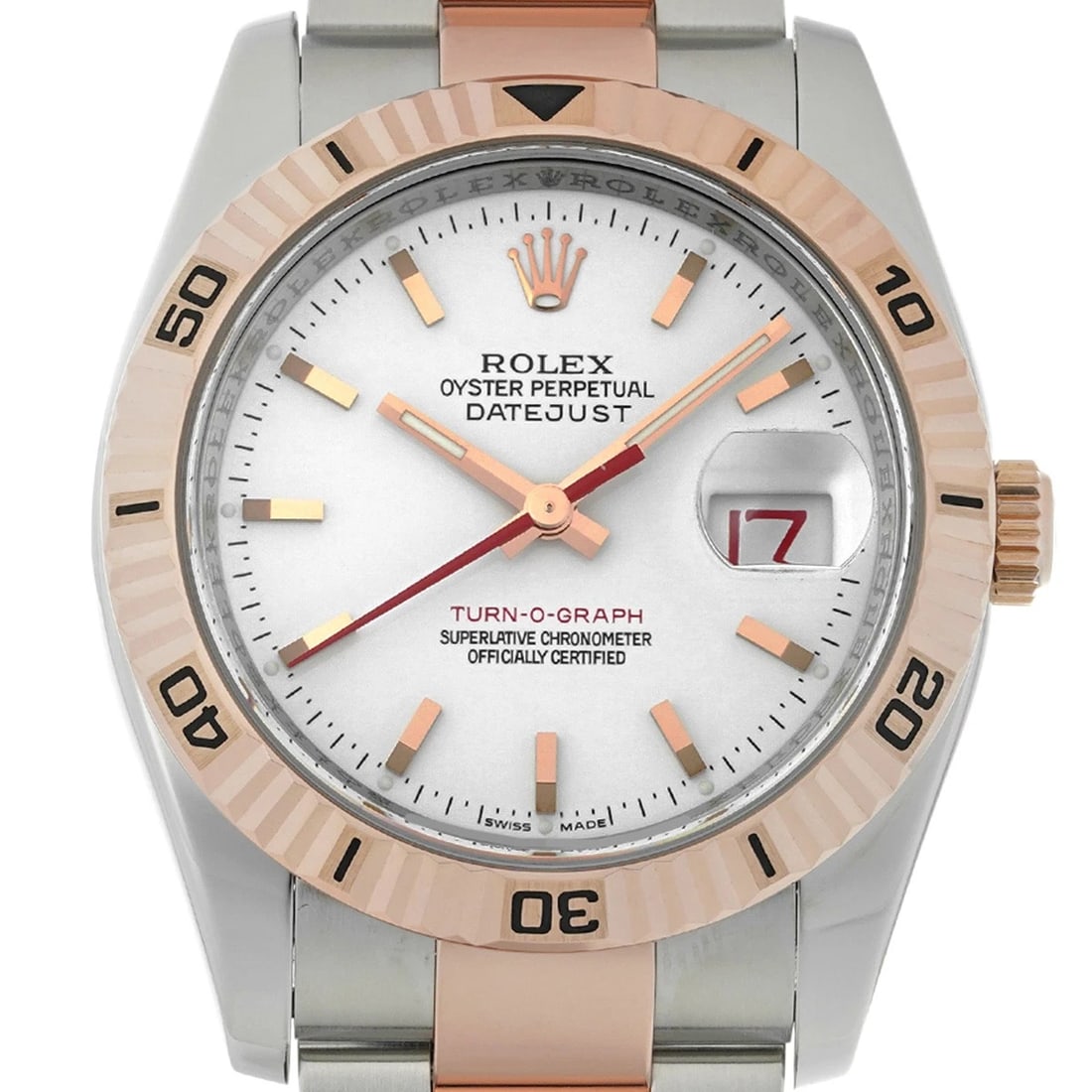 ROLEX DATEJUST WHITE WATCH - 4