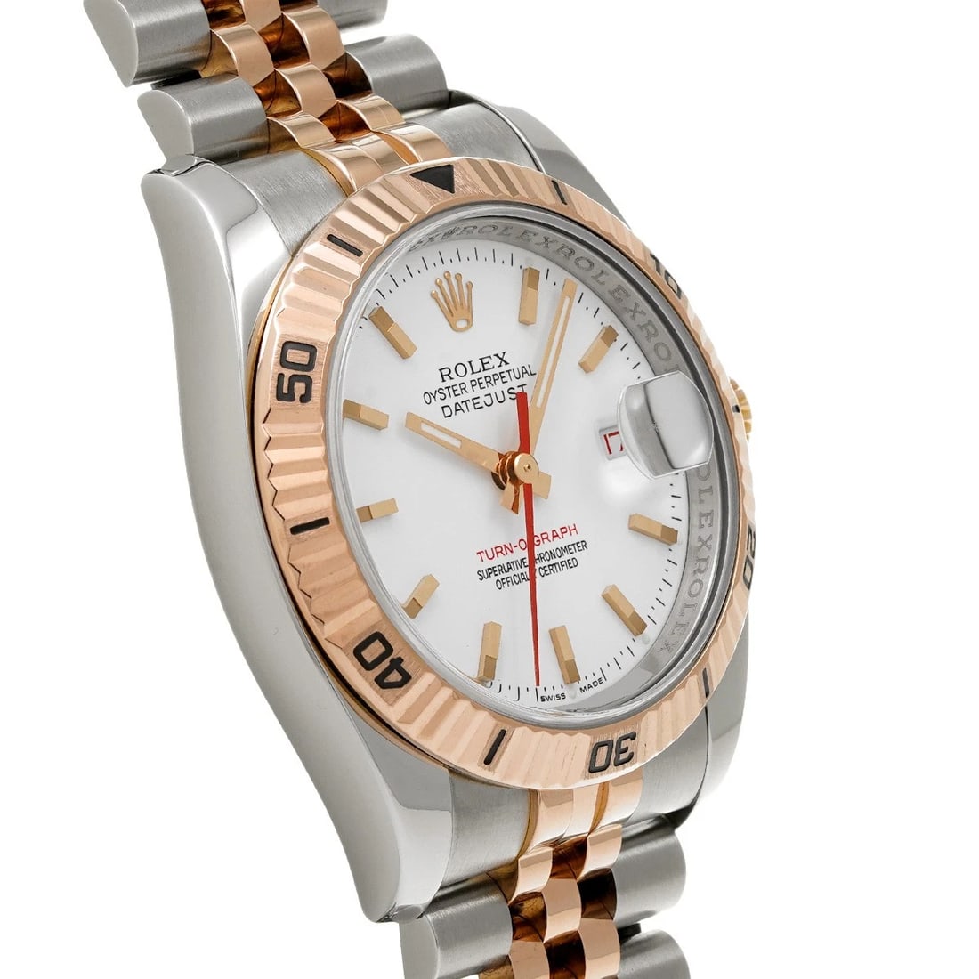 ROLEX DATEJUST WHITE WATCH - 3