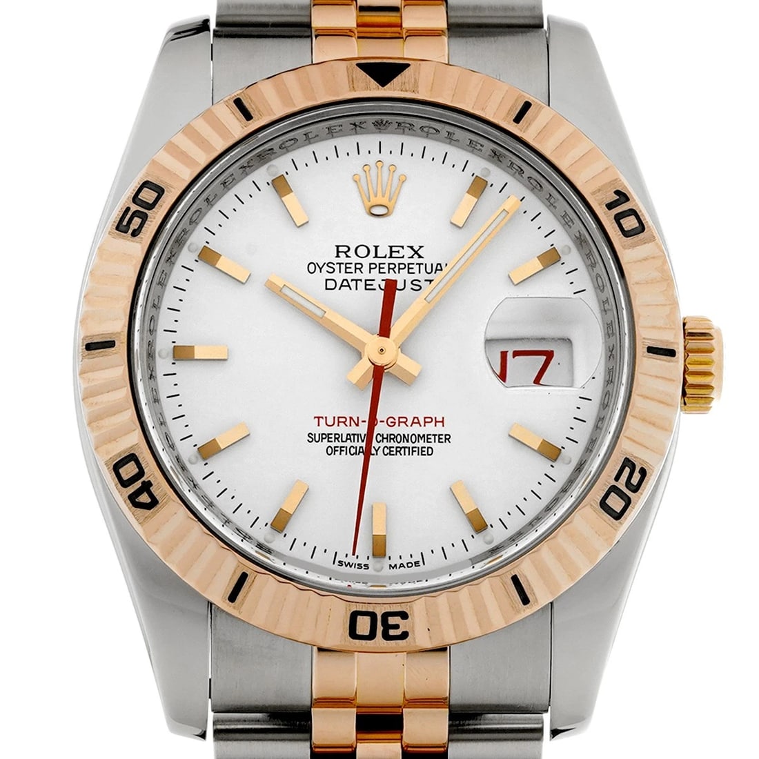 ROLEX DATEJUST WHITE WATCH - 4