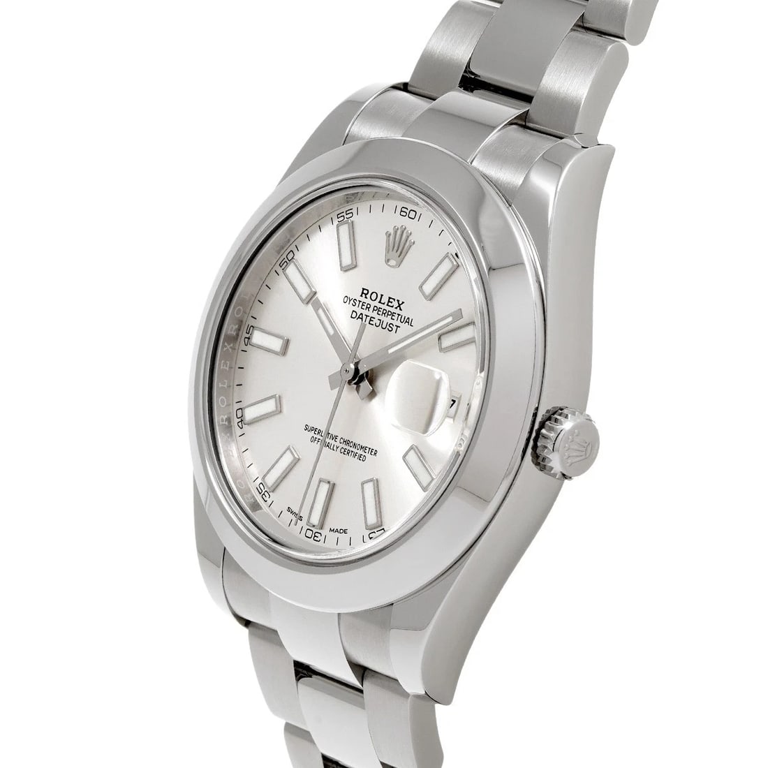 ROLEX DATEJUST SILVER WATCH - 2