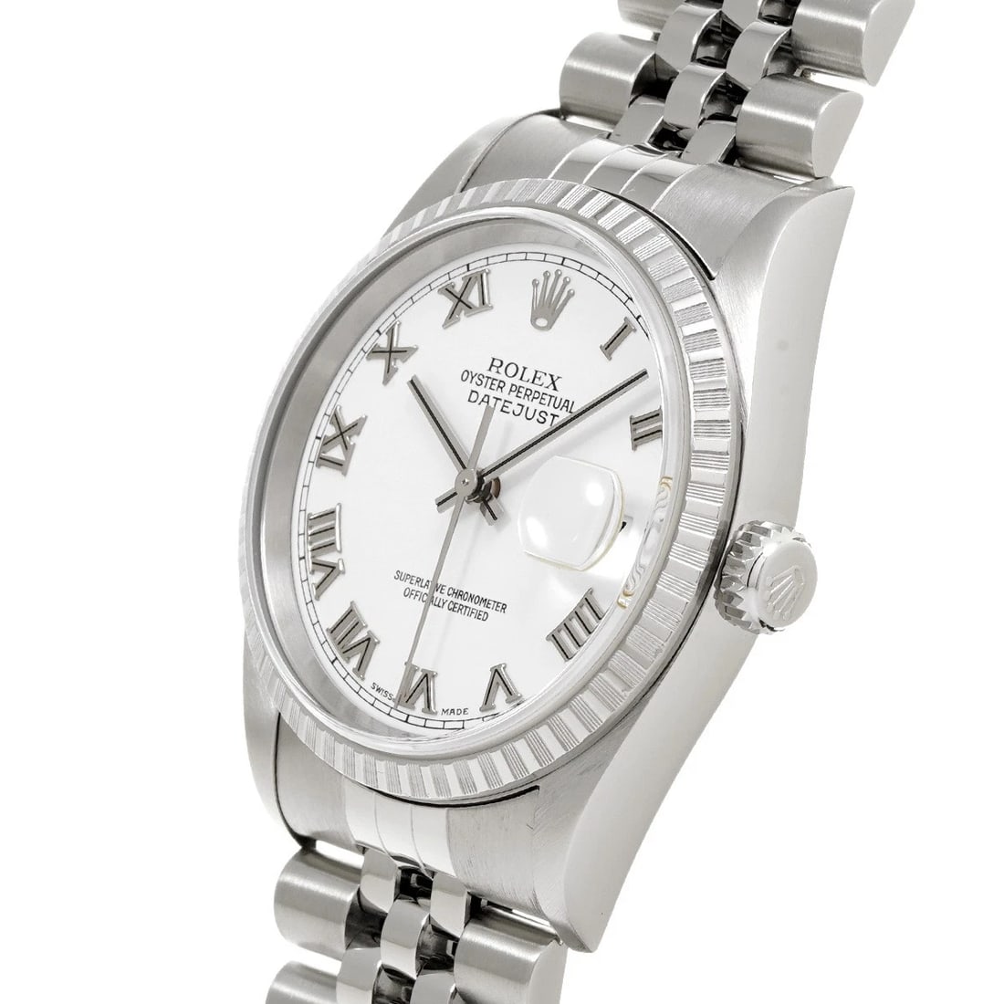 ROLEX DATEJUST WHITE WATCH - 2