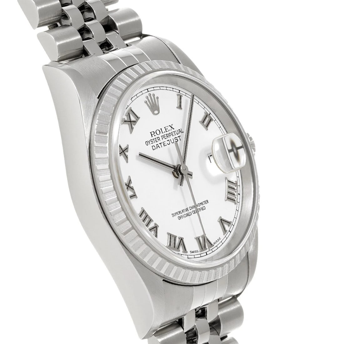 ROLEX DATEJUST WHITE WATCH - 3