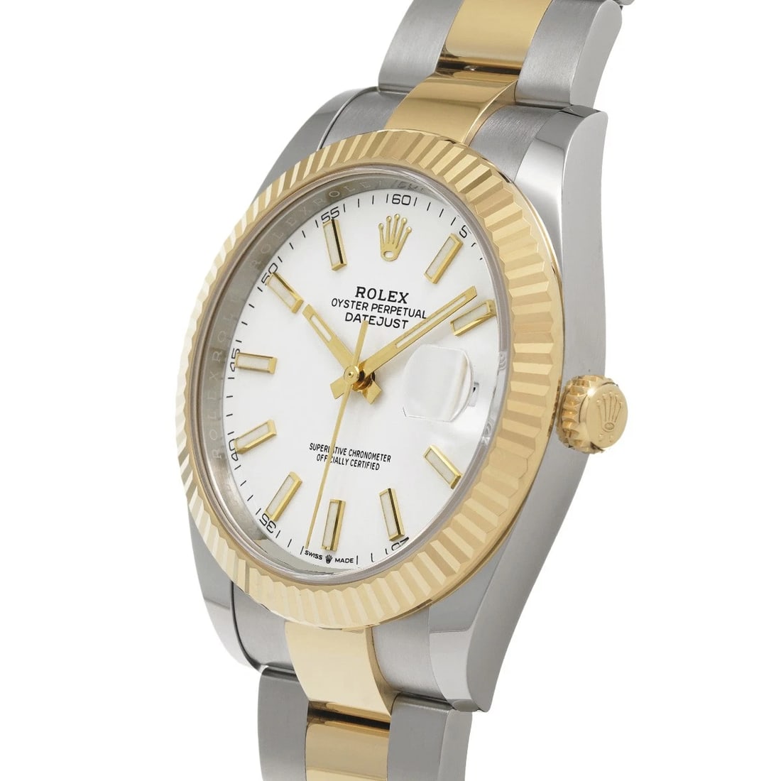 ROLEX DATEJUST WHITE WATCH - 2