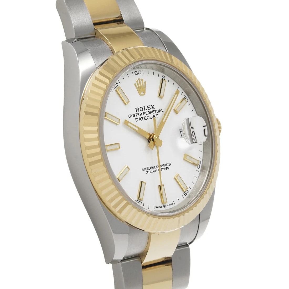 ROLEX DATEJUST WHITE WATCH - 3