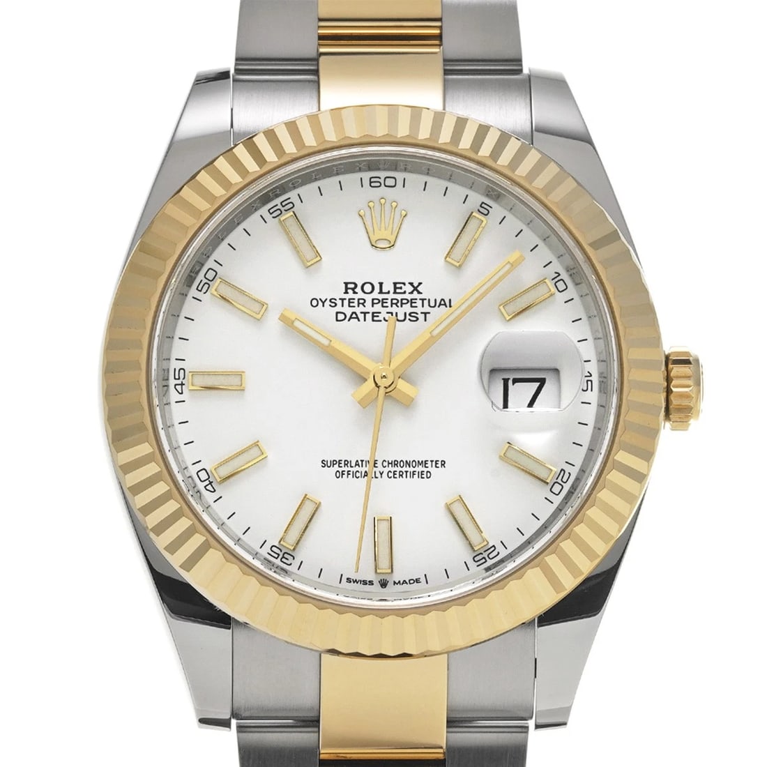 ROLEX DATEJUST WHITE WATCH - 4