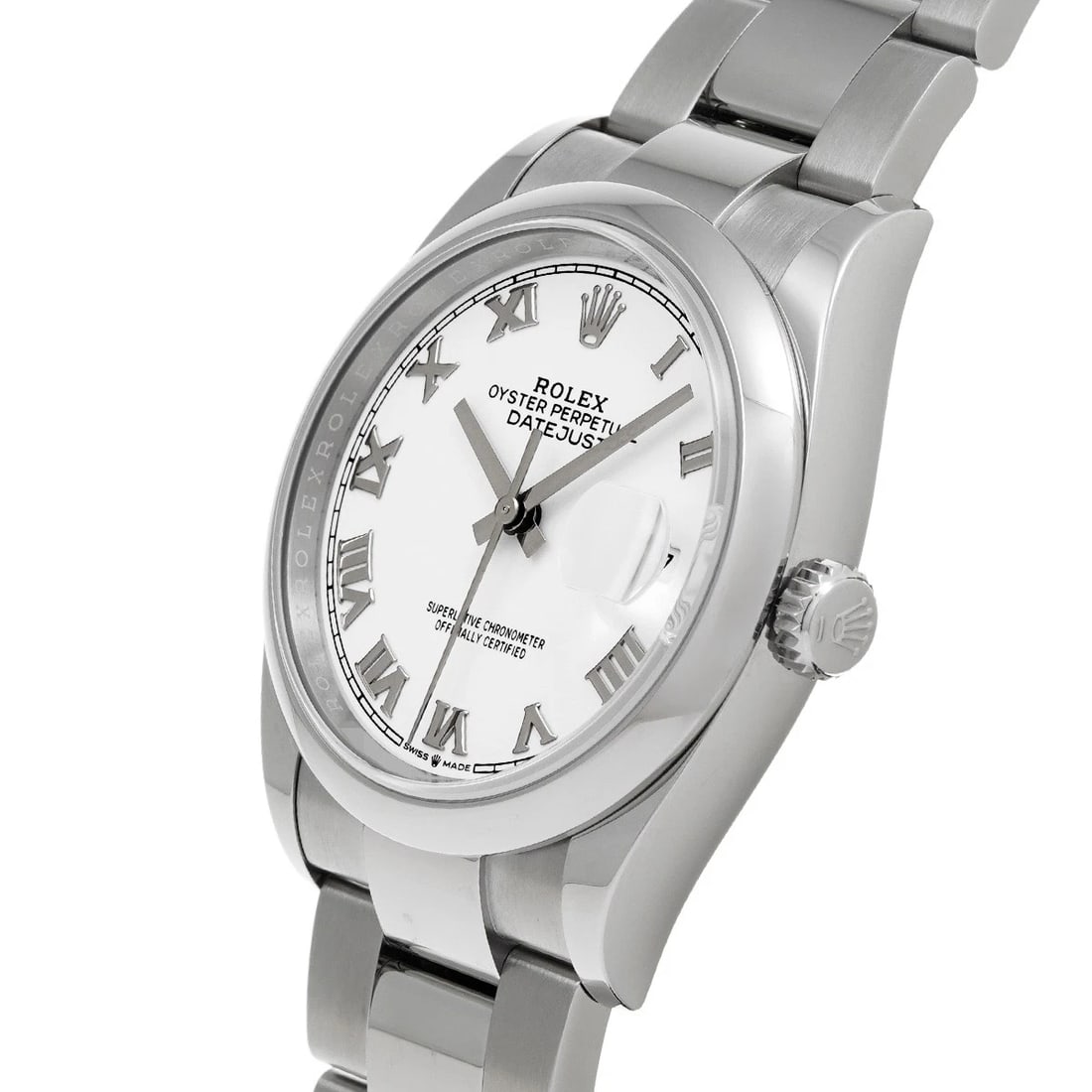 ROLEX DATEJUST WHITE WATCH - 2