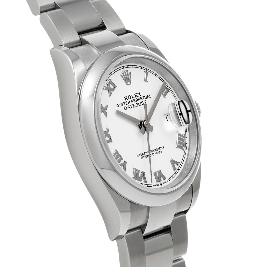 ROLEX DATEJUST WHITE WATCH - 3