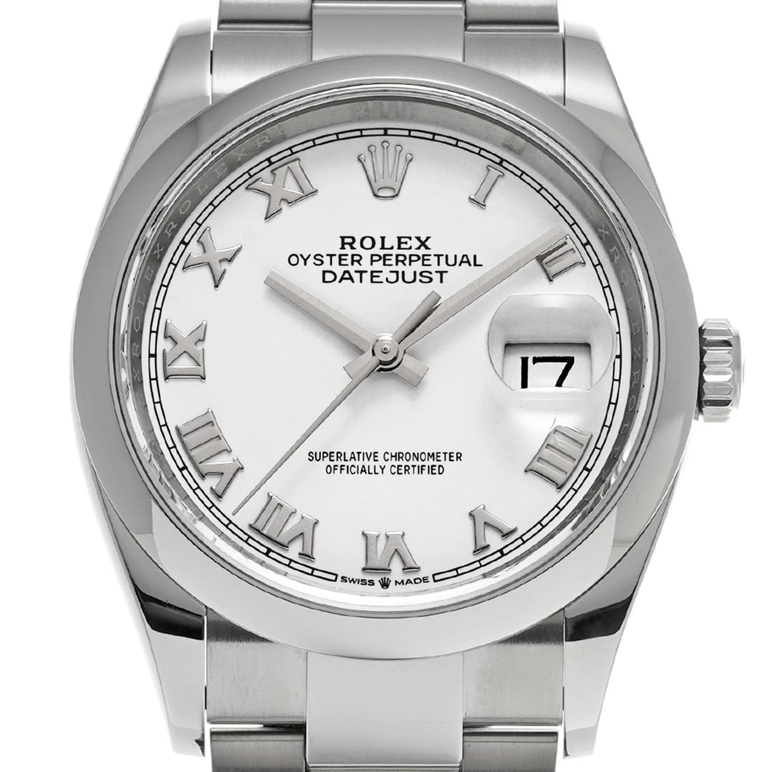 ROLEX DATEJUST WHITE WATCH - 4