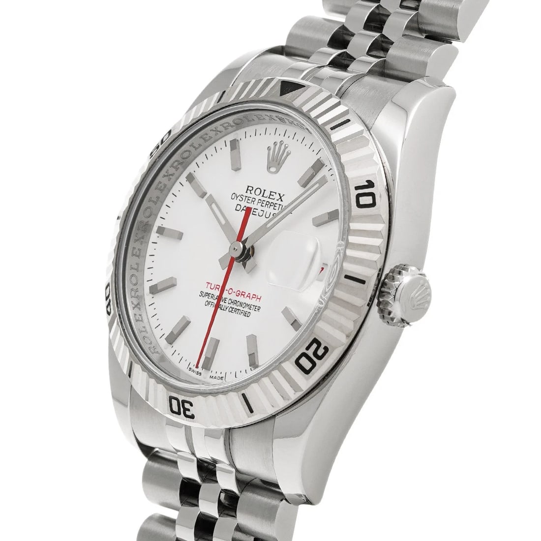 ROLEX DATEJUST WHITE WATCH - 2