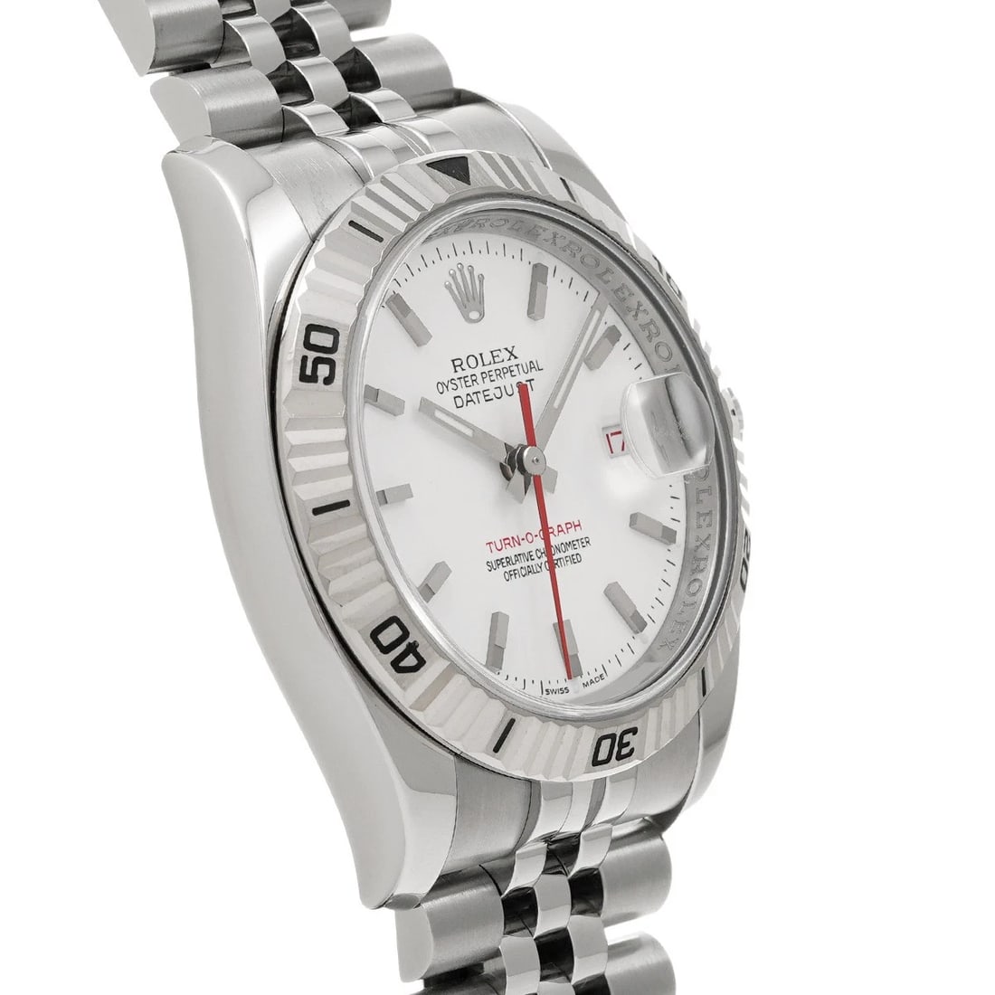 ROLEX DATEJUST WHITE WATCH - 3