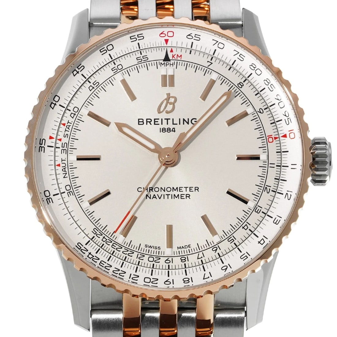 BREITLING NAVITIMER AUTOMATIC IVORY WATCH - 4