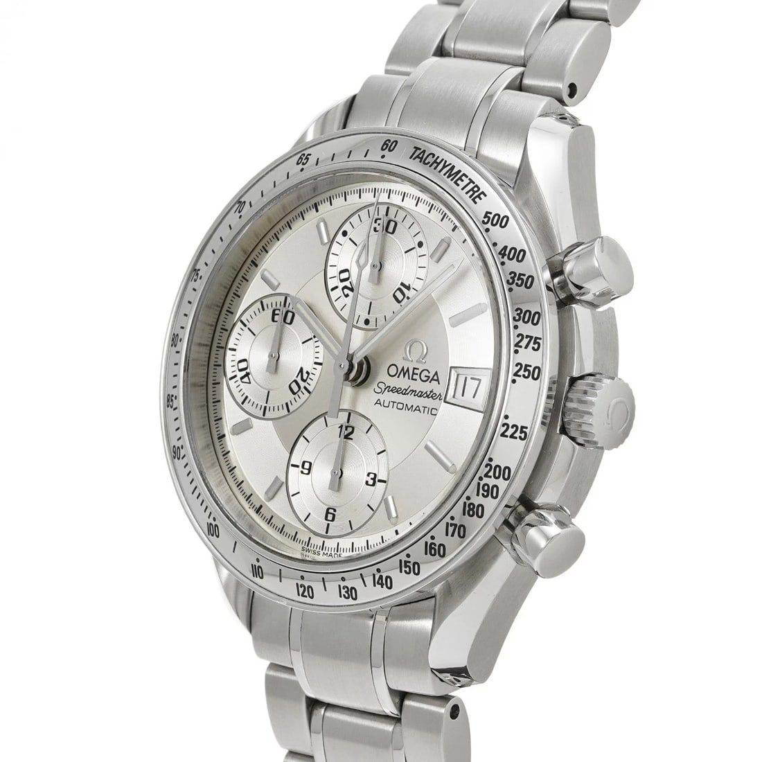 OMEGA SPEEDMASTER DATE SILVER WATCH - 2
