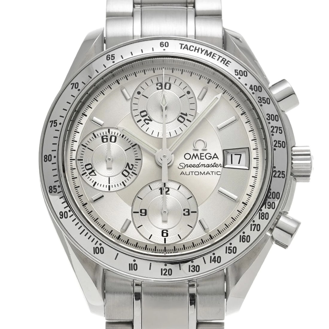 OMEGA SPEEDMASTER DATE SILVER WATCH - 4