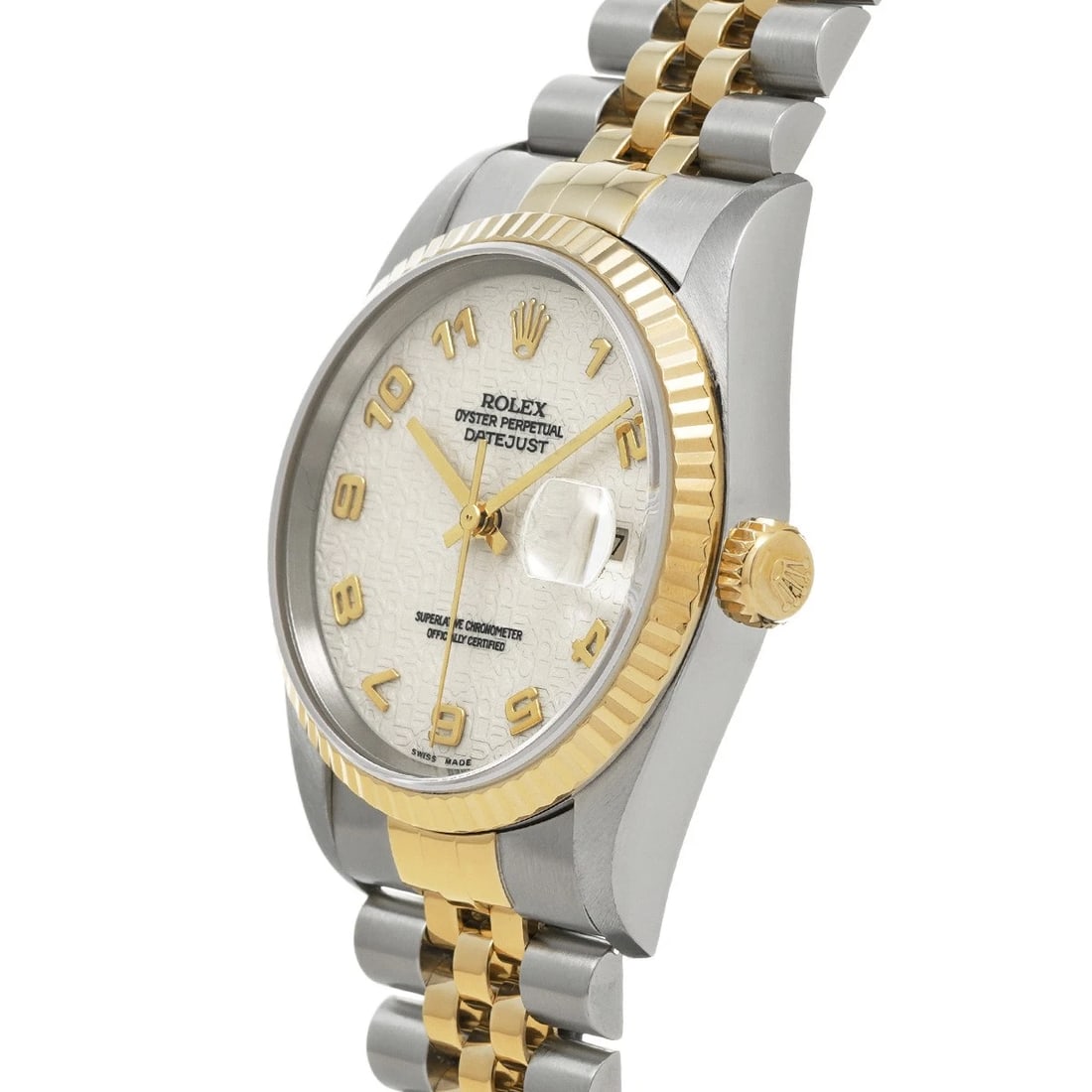 ROLEX DATEJUST IVORY COMPUTER WATCH - 2
