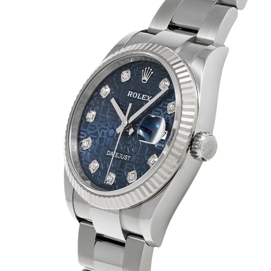 ROLEX DATEJUST BLUE COMPUTER/DIAMOND WATCH - 2