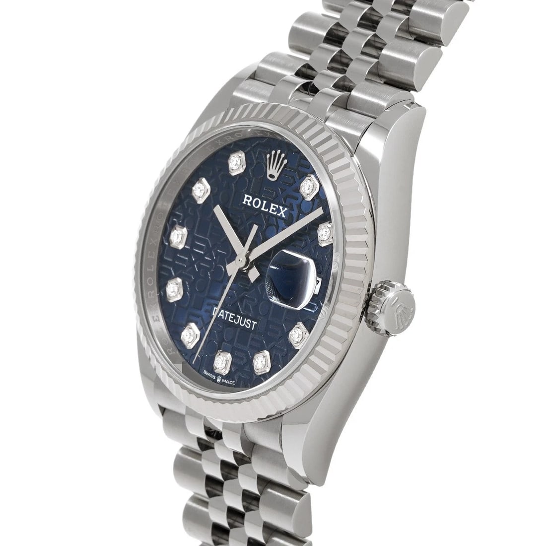 ROLEX DATEJUST BLUE COMPUTER/DIAMOND WATCH - 2