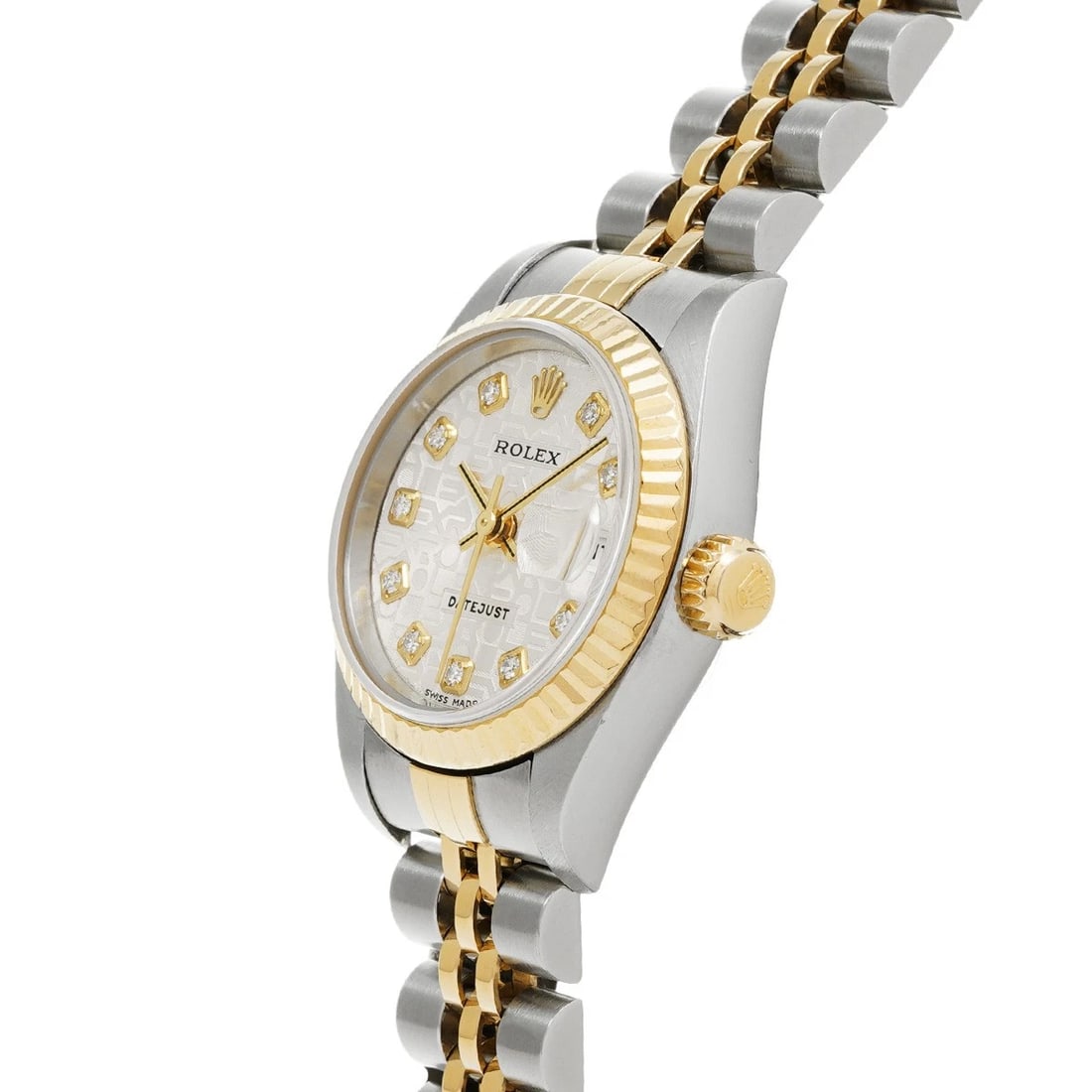 ROLEX DATEJUST SILVER COMPUTER/DIAMOND WATCH - 2
