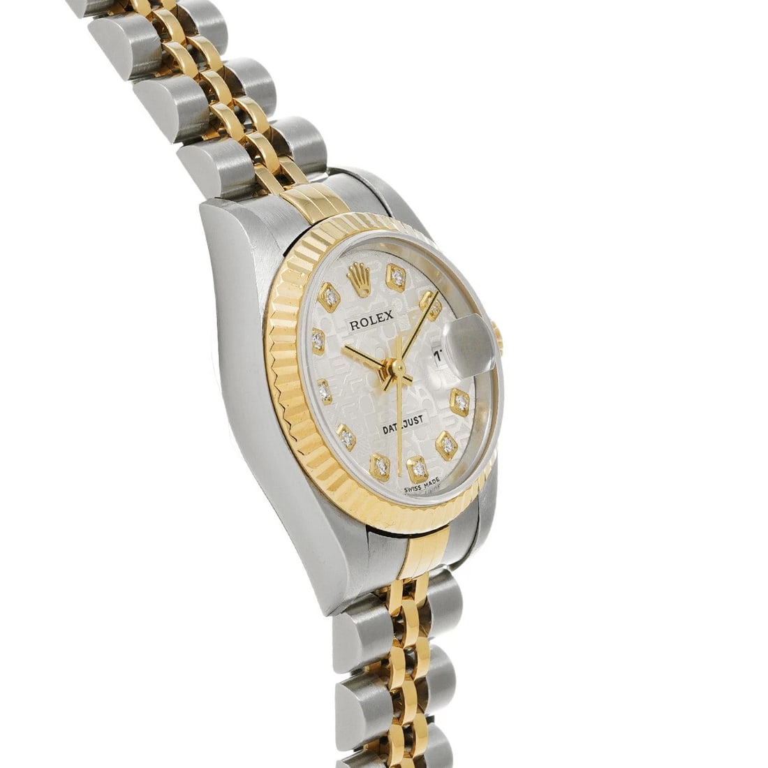 ROLEX DATEJUST SILVER COMPUTER/DIAMOND WATCH - 3