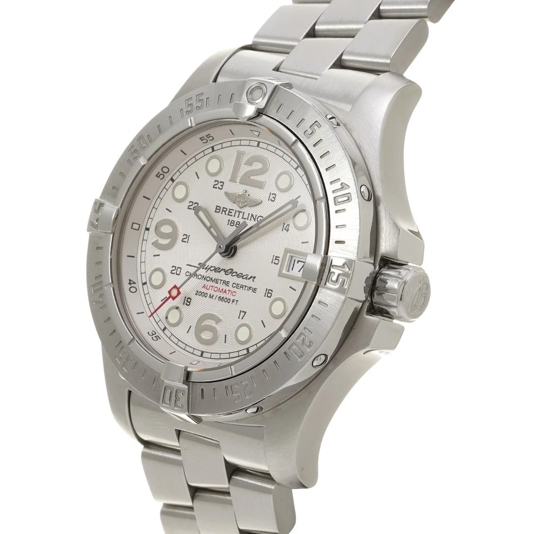 BREITLING SUPEROCEAN SILVER WATCH - 2