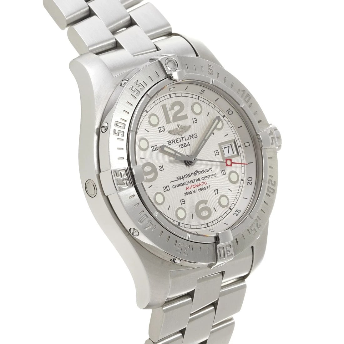 BREITLING SUPEROCEAN SILVER WATCH - 3