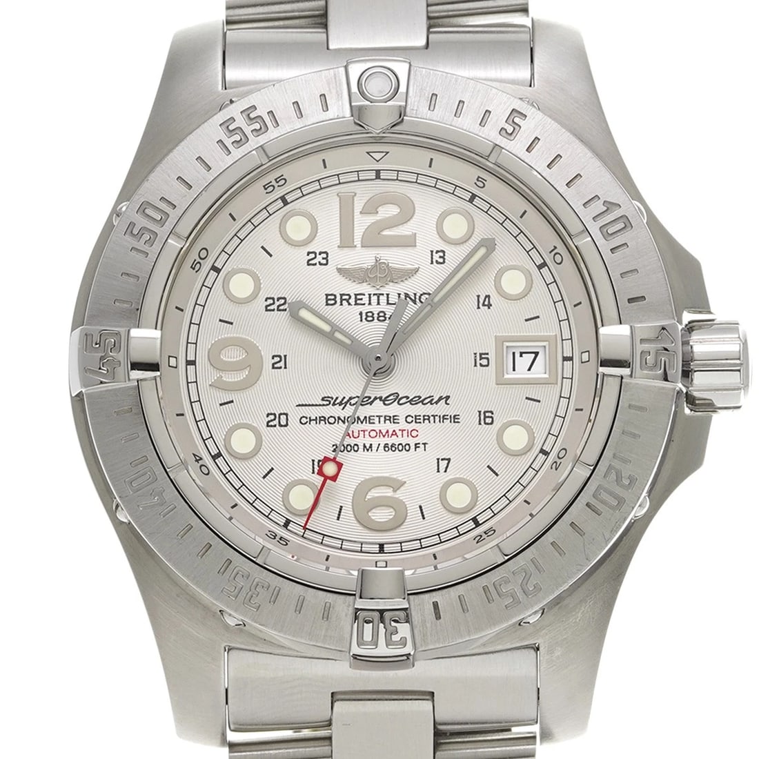 BREITLING SUPEROCEAN SILVER WATCH - 4