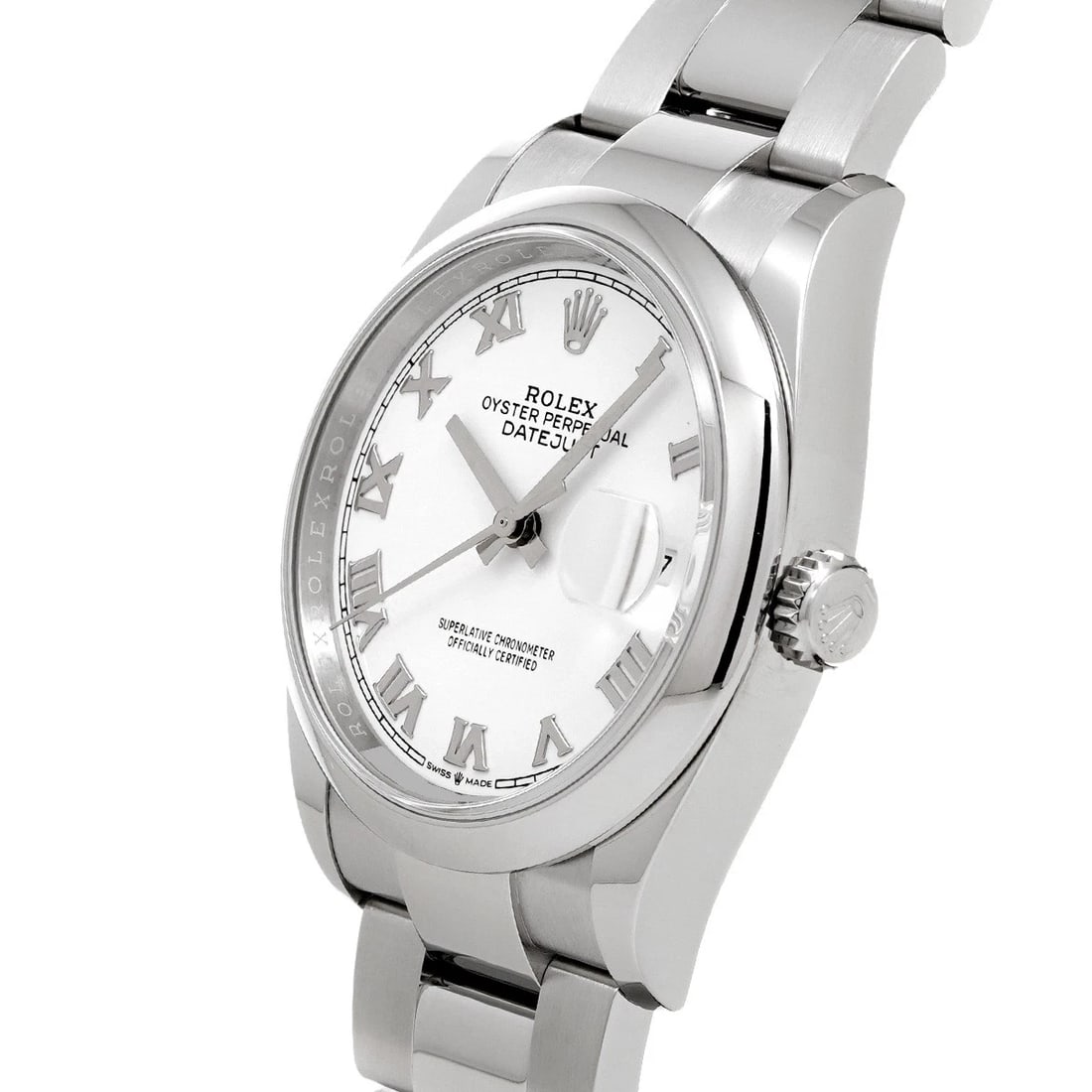 ROLEX DATEJUST WHITE WATCH - 2