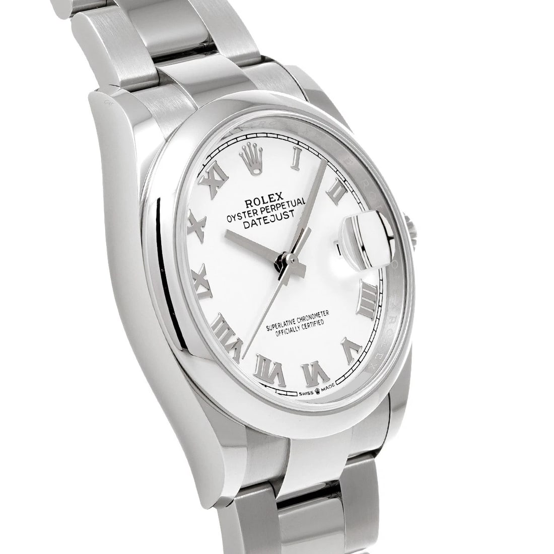 ROLEX DATEJUST WHITE WATCH - 3