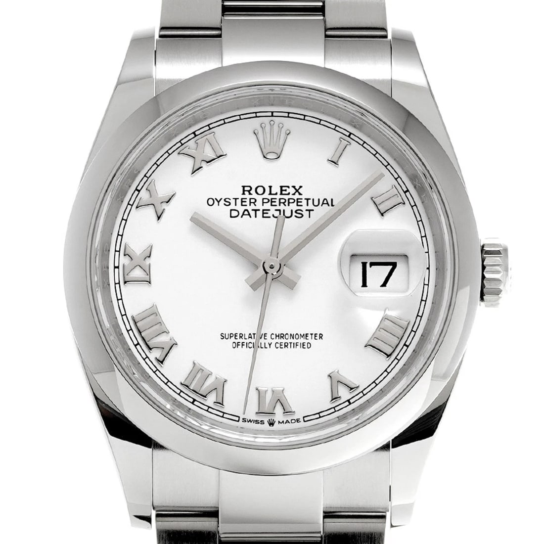 ROLEX DATEJUST WHITE WATCH - 4
