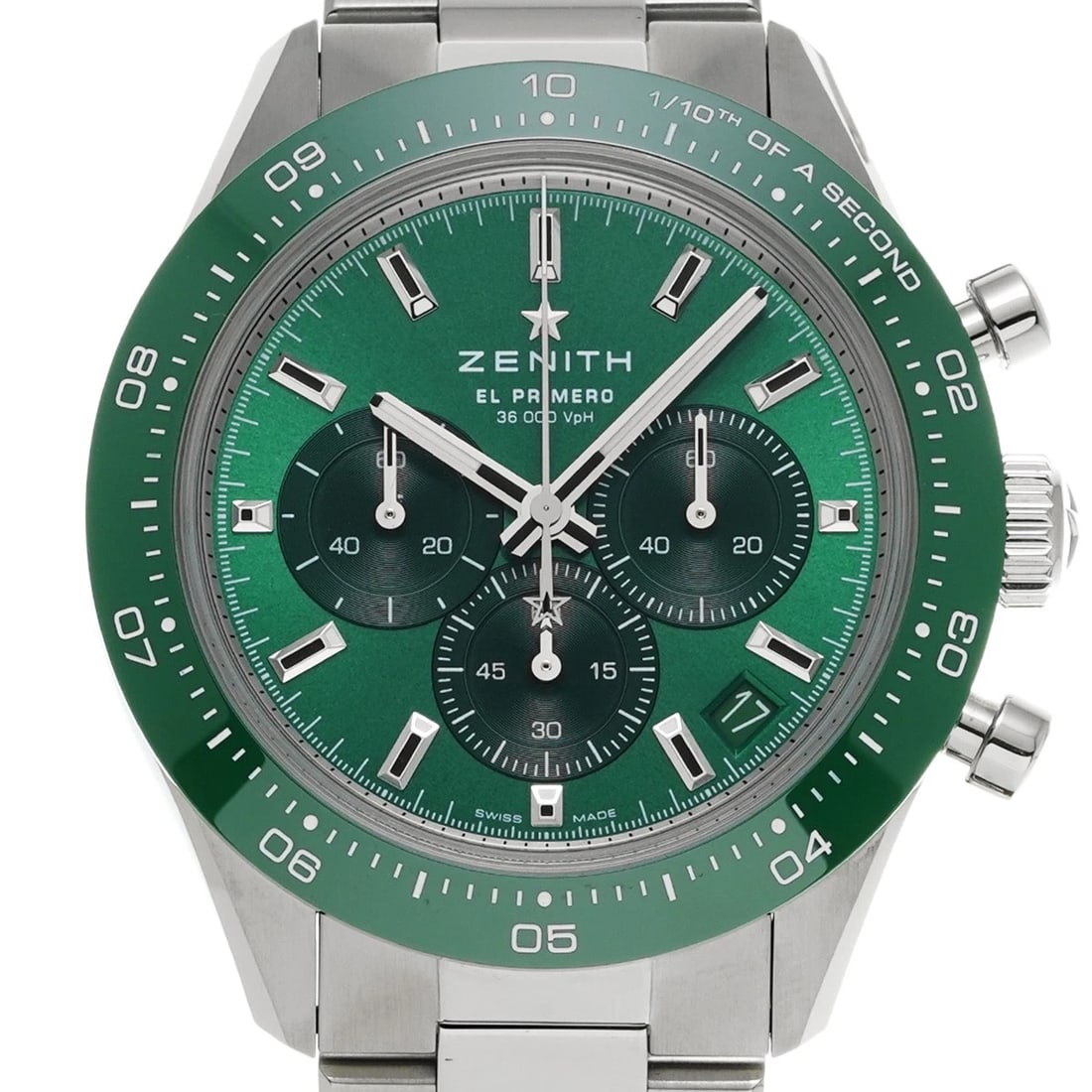 ZENITH CHRONOMASTER GREEN WATCH - 4