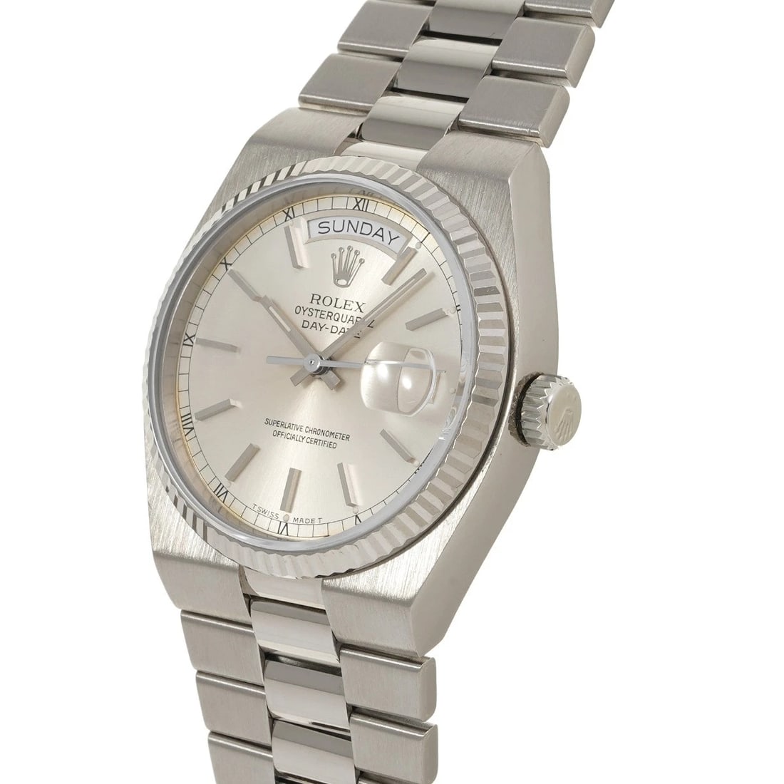 ROLEX DATE QUARTZ SILVER WATCH - 2