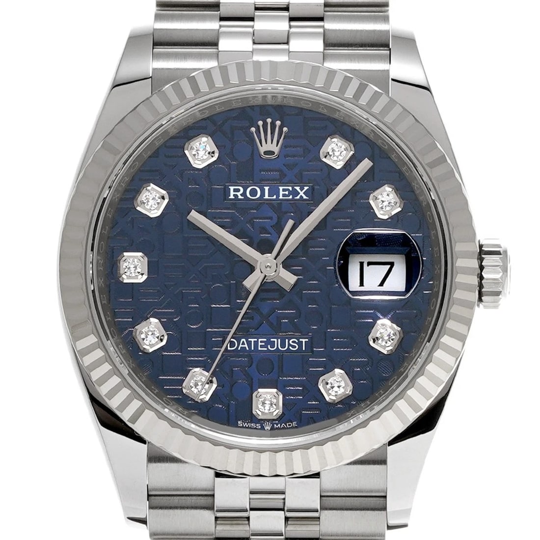 ROLEX DATEJUST BLUE COMPUTER/DIAMOND WATCH - 4