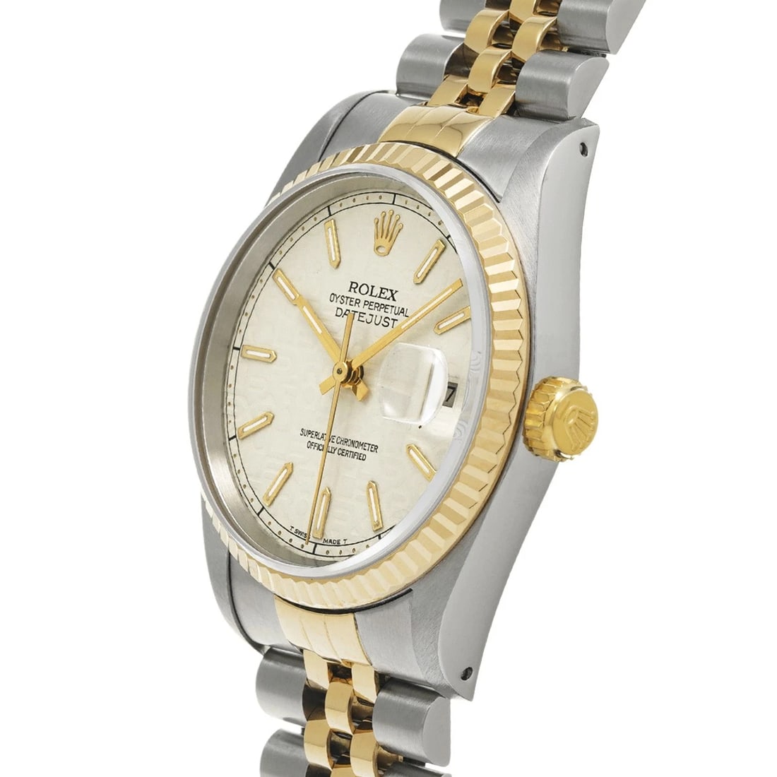 ROLEX DATEJUST IVORY COMPUTER WATCH - 2