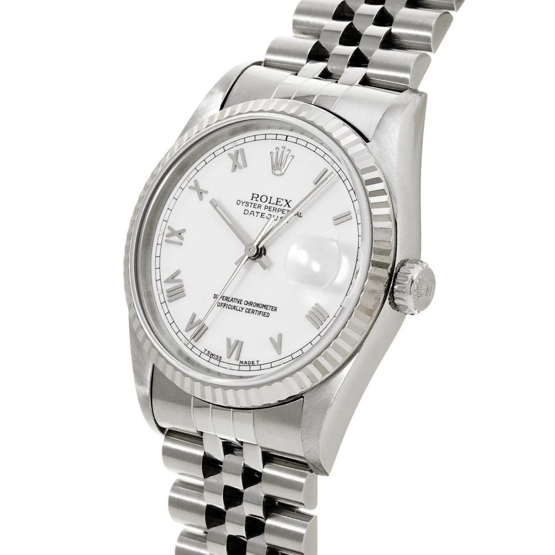 ROLEX DATEJUST WHITE WATCH - 2