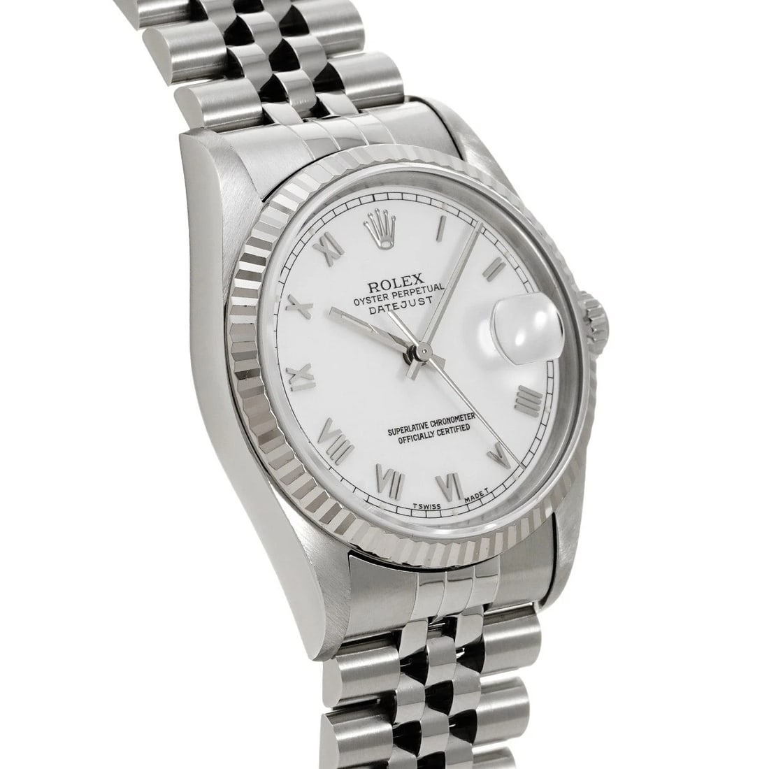 ROLEX DATEJUST WHITE WATCH - 3