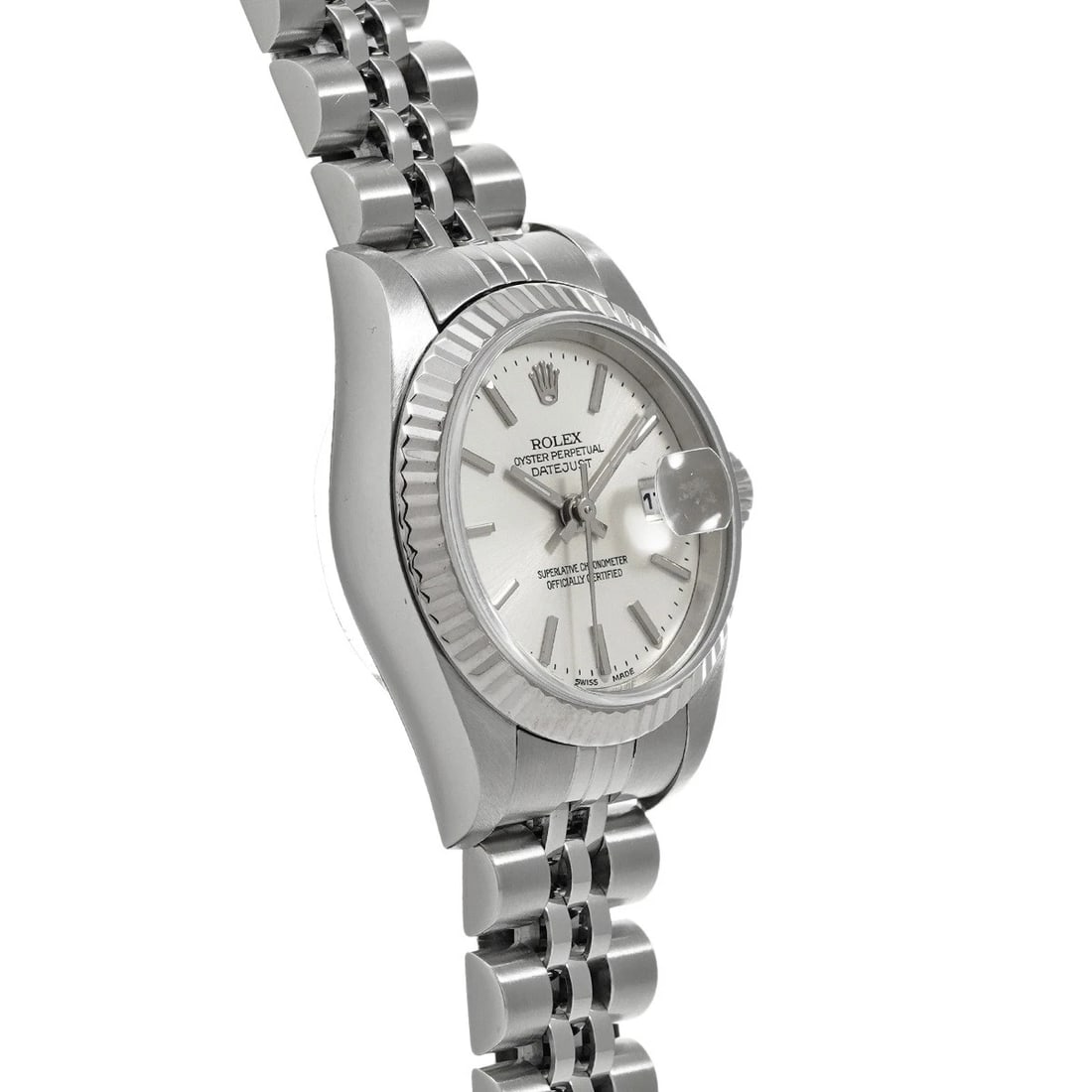 ROLEX DATEJUST SILVER WATCH - 3