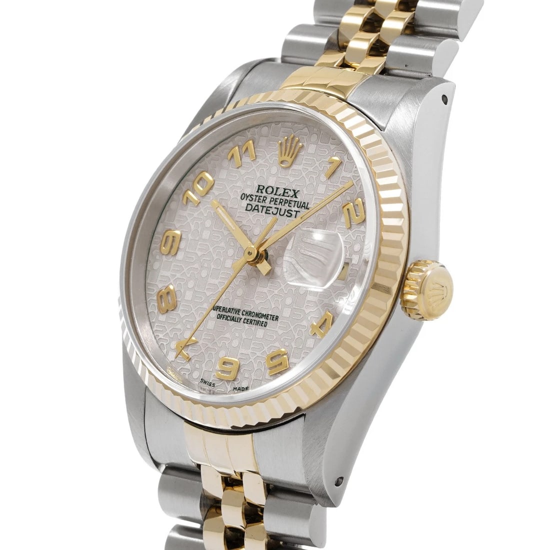 ROLEX DATEJUST IVORY COMPUTER WATCH - 2