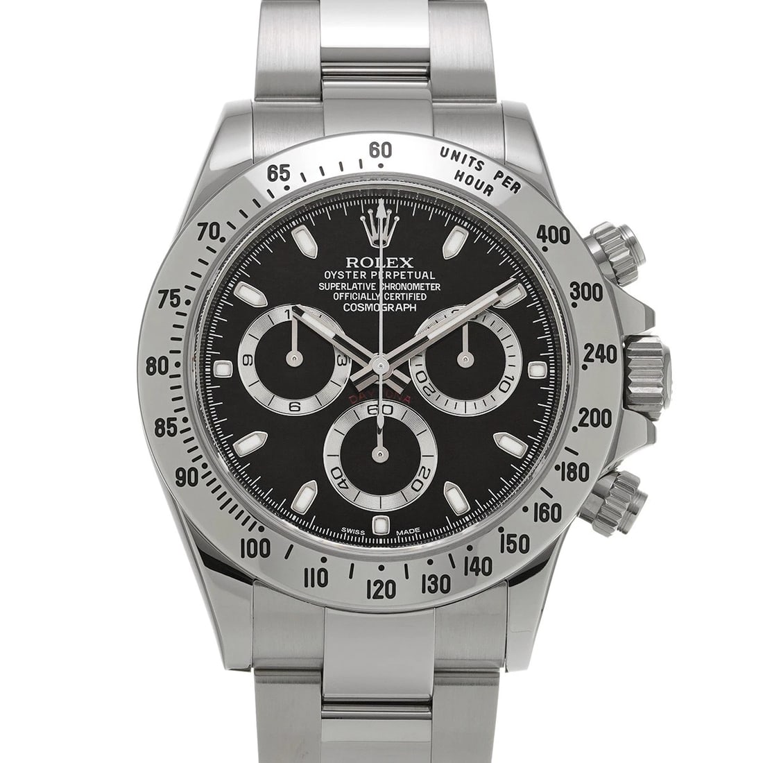 ROLEX COSMOGRAPH DAYTONA BLACK WATCH: ROLEX Cosmograph Daytona black Watch Brand: ROLEX Type/Style: Wristwatch Material: Band Material Stainless steel, Case Material Stainless steel Color: Dial Color black Size: ?Case? H/about 40mm W/abou