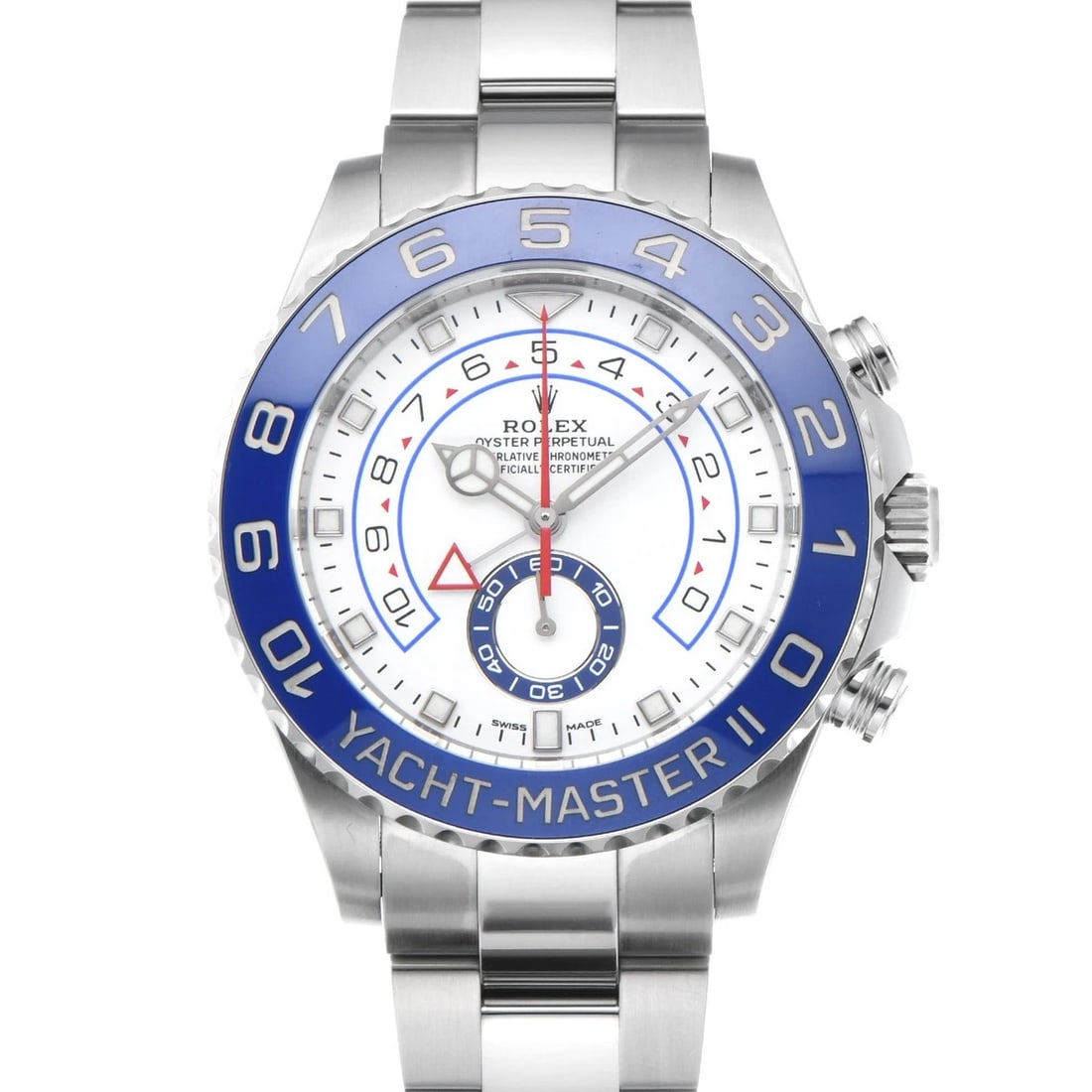 ROLEX YACHT-MASTERII WHITE WATCH: ROLEX Yacht-MasterII white Watch Brand: ROLEX Type/Style: Wristwatch Material: Band Material Stainless steel, Case Material Stainless steel Color: Dial Color white Size: ?Case? H/about 44mm W/about