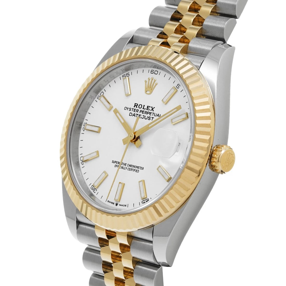 ROLEX DATEJUST WHITE WATCH - 2