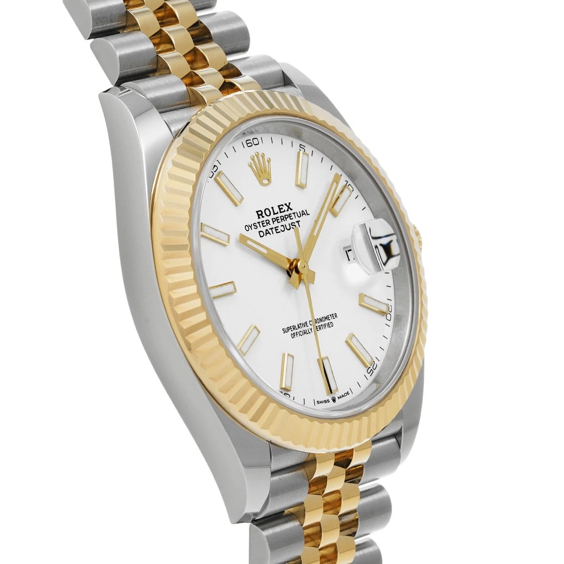 ROLEX DATEJUST WHITE WATCH - 3