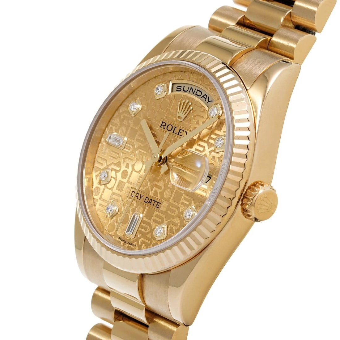 ROLEX DATE CHAMPAGNE COMPUTER/DIAMOND WATCH - 2