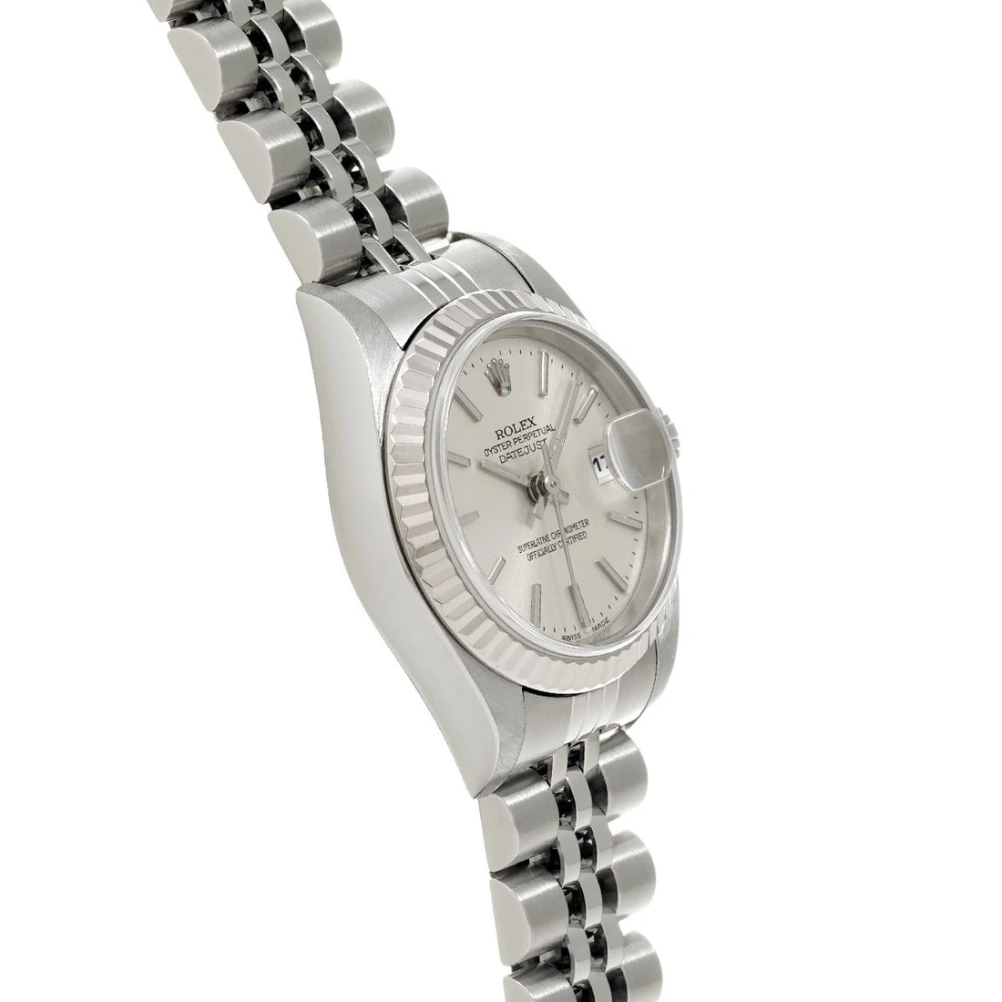 ROLEX DATEJUST SILVER WATCH - 3