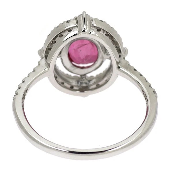 PT900 RUBY DIAMOND RING - 2