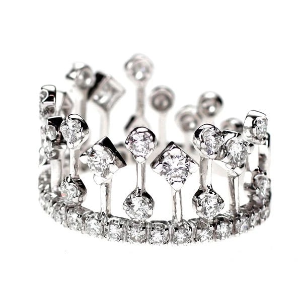K18WG DIAMOND RING - 2