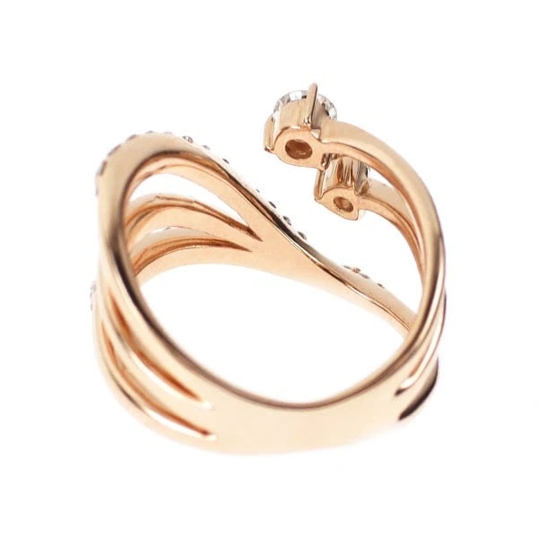 K18PG DIAMOND PINKY RING - 2