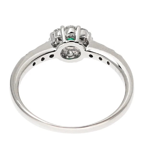 K18WG EMERALD DIAMOND RING - 2