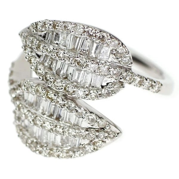 K18WG DIAMOND RING - 2