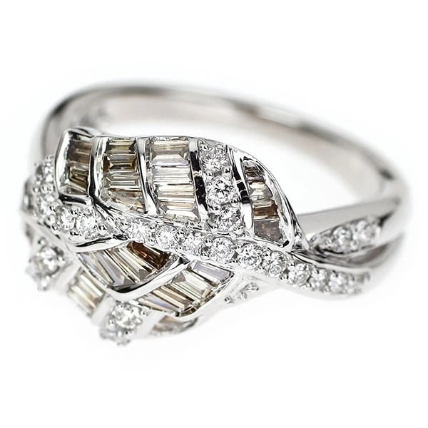 K18WG DIAMOND RING - 2